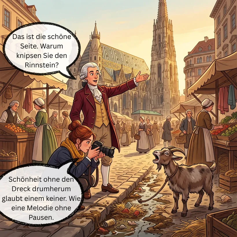 Comic-Panel 7: Sein Wien